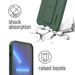 Wozinsky Kickstand Case elastyczne silikonowe etui z podstawką Xiaomi Redmi Note 11S / Note 11 czarny