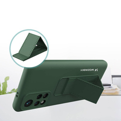 Wozinsky Kickstand Case elastyczne silikonowe etui z podstawką Xiaomi Redmi Note 11S / Note 11 czarny