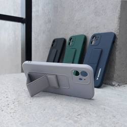 Wozinsky Kickstand Case elastyczne silikonowe etui z podstawką iPhone 11 Pro Max żółty