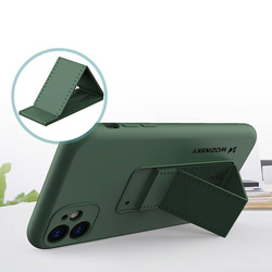 Wozinsky Kickstand Case elastyczne silikonowe etui z podstawką iPhone 12 Pro różowy