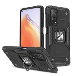 Wozinsky Ring Armor pancerne hybrydowe etui pokrowiec + magnetyczny uchwyt Xiaomi Redmi Note 11 Pro 5G (China) / Redmi Note 11 Pro+ 5G (China) / Mi 11i (India) / Mi 11i HyperCharge /  Poco X4 NFC 5G czarny