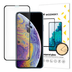 Wozinsky super wytrzymałe szkło hartowane Full Glue na cały ekran z ramką Case Friendly Apple iPhone 11 Pro / iPhone XS / iPhone X czarny