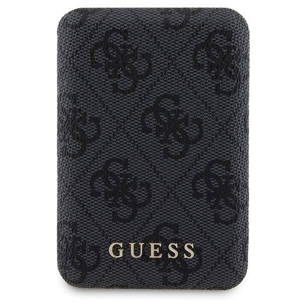 Zestaw Guess GUBPM5N614GEMGK iPhone 11 6.1" hardcase + Powerbank 5000mAh MagSafe czarny/black 4G Metal Logo