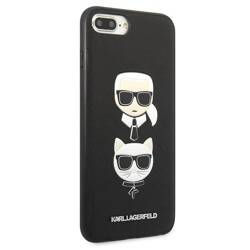 Etui KARL LAGERFELD Apple iPhone 7 Plus 8 Plus Saffiano Ikonik Karl&Choupette Head Czarny Hardcase