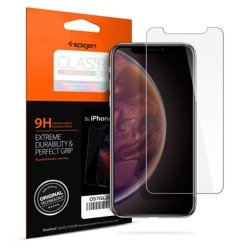 Etui SPIGEN Ultra Hybrid  Apple iPhone X Xs Przezroczyste Clear Przezroczysty + Szkło SPIGEN Case