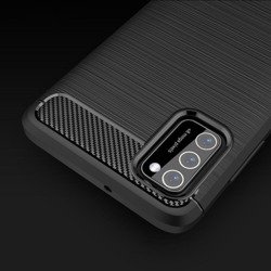 Etui TECH-PROTECT Tpucarbon Galaxy A41 Black Czarne Case