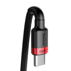 Kabel USB-C BASEUS Cafule QC 3.0 PD 2.0 100W 5A 2m czerwono-czarny