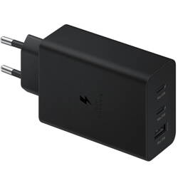 Oryginalna ŁADOWARKA SAMSUNG Trio EP-T6530 65W 2x USB-C, 1x USB PD Czarna