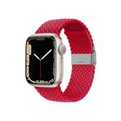 Pasek CRONG Apple Watch 38 / 40 / 41 mm Wave Band – Pleciony pasek do (czerwony)