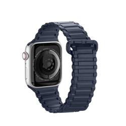 Pasek Dux Ducis Strap (Armor Version) pasek Apple Watch Ultra, SE, 8, 7, 6, 5, 4, 3, 2, 1 (49, 45, 44, 42  mm) silikonowa magnetyczna opaska bransoleta niebieski