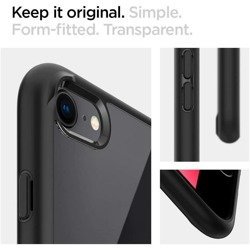 SPIGEN Ultra Hybrid iPhone 7 / 8 / SE 2020 Etui Black Czarne Case Apple + Szkło 3MK Flexible Glass Lite