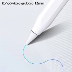 USAMS Rysik magnetyczny Active Touch Sensitive Pen rysik biały/white ZB254DRB01 (US-ZB254)