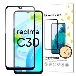 Wozinsky Full Glue Tempered Glass szkło hartowane Realme C30 / Realme Narzo 50i Prime 9H na cały ekran z czarną ramką